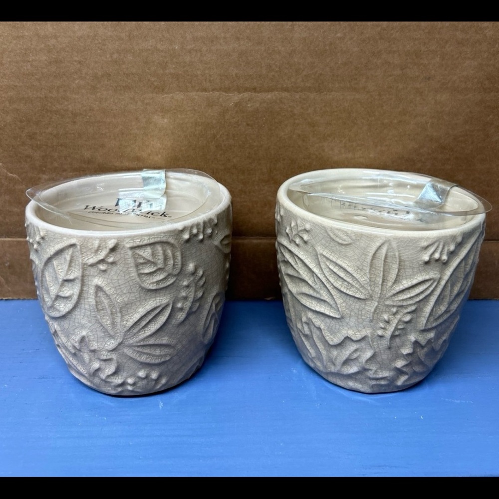 WoodWick HARVEST TIME LEAF COLLECTION Candle 2pc set - NWT